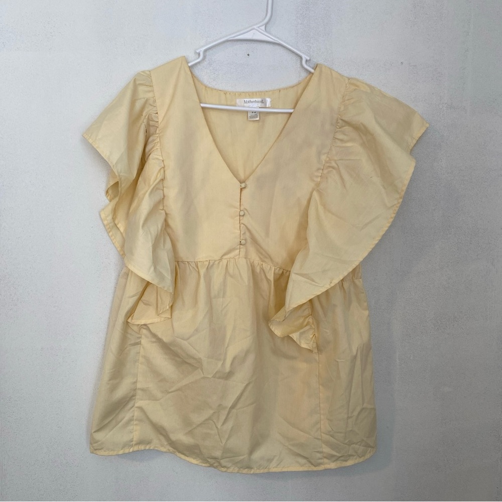 Motherhood maternity yellow top size M